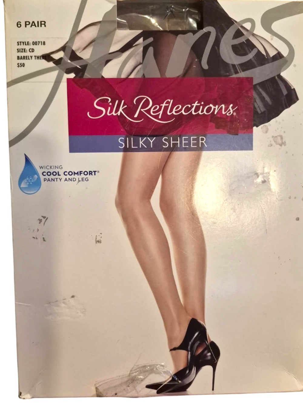 Hanes Silk Reflections Sheer Hosiery in Beige/Tan